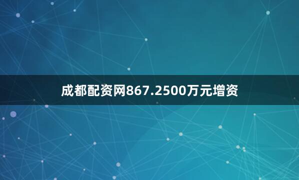 成都配资网867.2500万元增资